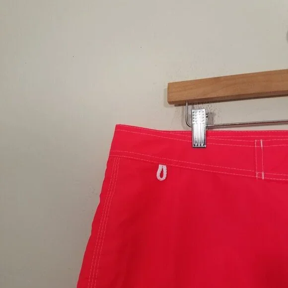 NWOT Sundek Swim Trunks Men's Fluo Orange Rainbow Shorts Size 38